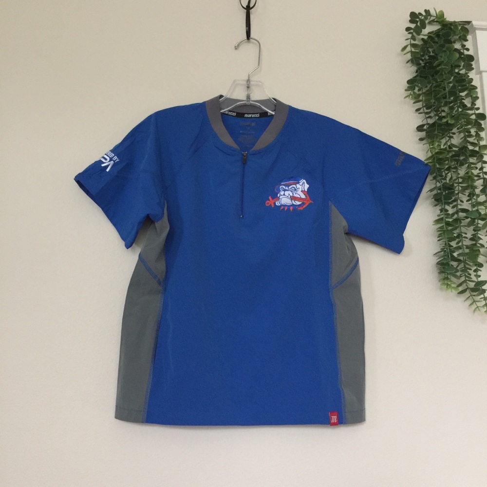 Marucci Blue Bulldogs Short Sleeve Top Size Youth Medium